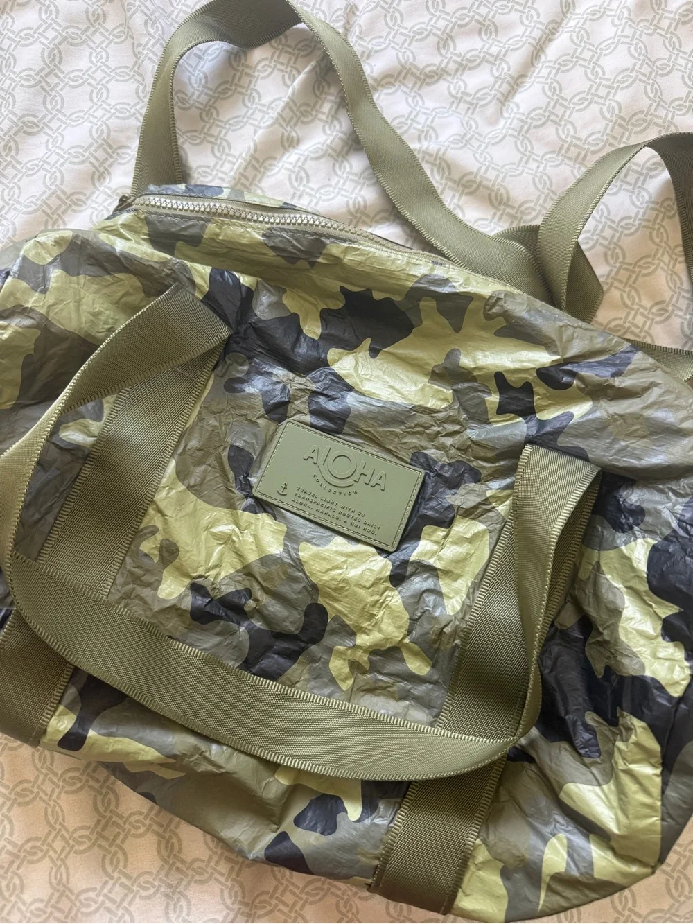 ALOHA Collection Olive and Black Camo Duffel Bag